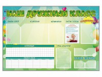 Стенд-уголок магнитно-маркерный "Наш дружный класс" - fgospostavki.ru - Ногинск