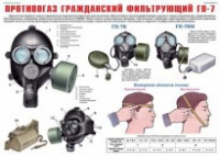 Комплект плакатов "Средства защиты органов дыхания. Противогазы, респираторы" - fgospostavki.ru - Ногинск