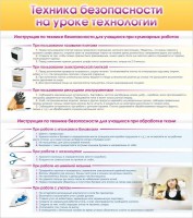 Стенд "Техника безопасности на уроке технологии" - fgospostavki.ru - Ногинск