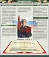 Стенд "Уставы. Закон военной службы. Военная присяга" - fgospostavki.ru - Ногинск