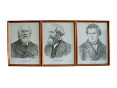Портреты выдающихся физиков (деревянная рамка, под стеклом) - fgospostavki.ru - Ногинск