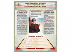 Стенд "Уставы. Закон военной службы. Военная присяга" - fgospostavki.ru - Ногинск