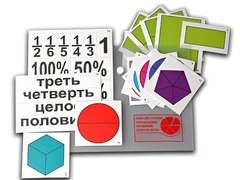 Набор для изучения простых дробей. Составление целого из частей (раздаточный) - fgospostavki.ru - Ногинск