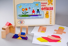 Игровой набор Фребеля "Конструктор деревянный без соединений-2" (Серия "Эксперимент") - fgospostavki.ru - Ногинск