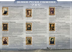 Стенд "Великие русские художники" - fgospostavki.ru - Ногинск