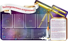 Стенд "Наблюдательная астрономия" - fgospostavki.ru - Ногинск