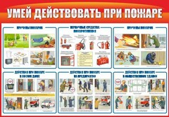 Стенд "Умей действовать при пожаре" - fgospostavki.ru - Ногинск