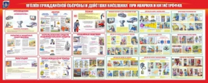 Стенд "Уголок гражданской обороны и действия населения в чрезвычайных ситуациях" - fgospostavki.ru - Ногинск