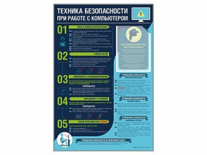Стенд-уголок "Техника безопасности при работе на компьютере в общеобразовательных учреждениях" - fgospostavki.ru - Ногинск