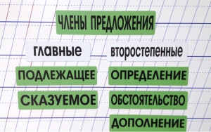 Набор магнитных карточек "Члены предложения" (фон зелёный) - fgospostavki.ru - Ногинск