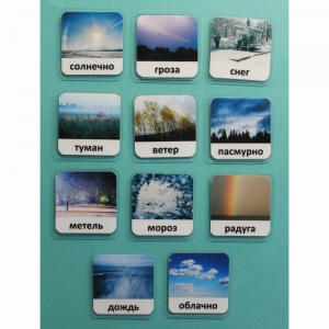 Набор карточек "Погода" (с фотографиями) - fgospostavki.ru - Ногинск