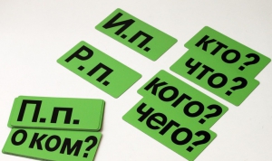 Набор магнитных карточек "Падежи" (фон зелёный) - fgospostavki.ru - Ногинск