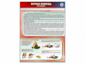 Стенд "Первая помощь при пожаре" - fgospostavki.ru - Ногинск