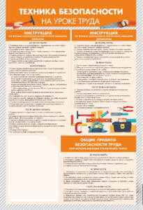 Стенд-уголок "Техника безопасности на уроках труда" - fgospostavki.ru - Ногинск