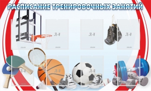 Стенд "Расписание тренировочных занятий" - fgospostavki.ru - Ногинск
