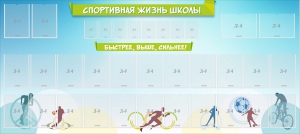 Стенд "Спортивная жизнь школы" - fgospostavki.ru - Ногинск