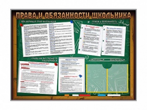 Стенд-уголок "Права и обязанности школьника" - fgospostavki.ru - Ногинск