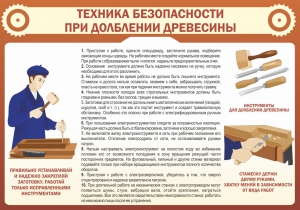 Стенд "Техника безопасности при долблении древесины" - fgospostavki.ru - Ногинск
