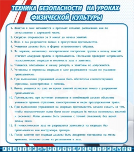 Стенд "Техника безопасности на уроках физкультуры" - fgospostavki.ru - Ногинск
