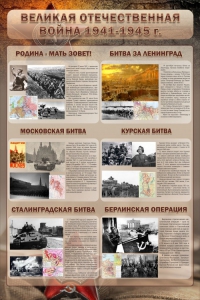 Стенд "Великая отечественная война (битвы)" - fgospostavki.ru - Ногинск