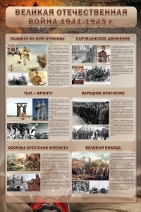 Стенд "Великая отечественная война (события)" - fgospostavki.ru - Ногинск