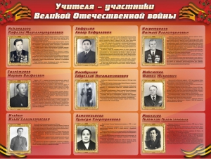 Стенд "Учителя-участники Великой Отечественной войны" - fgospostavki.ru - Ногинск