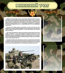 Стенд "Воинский учет" Вариант 2 - fgospostavki.ru - Ногинск