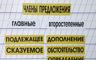 Набор магнитных карточек "Члены предложения" (фон жёлтый) - fgospostavki.ru - Ногинск