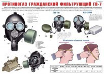 Комплект плакатов "Средства защиты органов дыхания. Противогазы, респираторы" - fgospostavki.ru - Ногинск