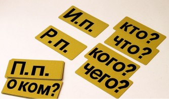 Набор магнитных карточек "Падежи" (фон жёлтый) - fgospostavki.ru - Ногинск