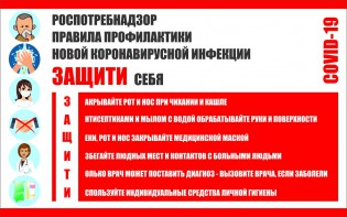 Плакат "Правила профилактики коронавируса" - fgospostavki.ru - Ногинск