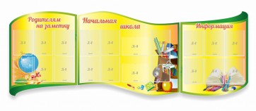 Стенд "Начальная школа" резной из 3-х частей - fgospostavki.ru - Ногинск