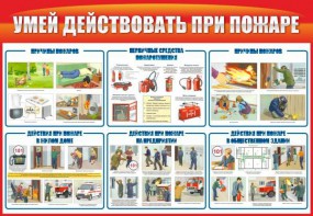 Стенд "Умей действовать при пожаре" - fgospostavki.ru - Ногинск