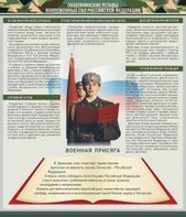 Стенд "Уставы. Закон военной службы. Военная присяга" - fgospostavki.ru - Ногинск